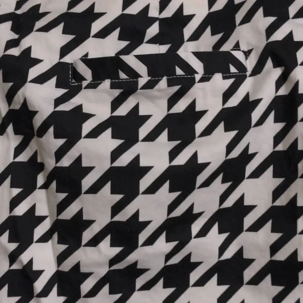 Loudmouth Ladies Golf Mini Skort Black White Houndstooth Palm Beaches Logo L - Picture 8 of 10